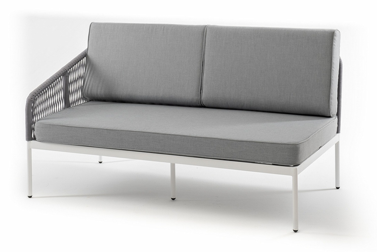 KAN-MRS2-001 W SH H-grey(H-gray) Канны правый модуль плетеный из роупа, каркас алюминий белый шагрень, роуп светло-серый круглый, ткань светло-серая KAN-MRS2-001 W SH H-grey(H-gray) Канны правый модуль плетеный из роупа, каркас алюминий белый шагрень, роуп светло-серый круглый, ткань светло-серая