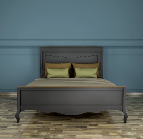 Дизайнерская кровать Leontina Black 160x200 арт ST9341/16BLK