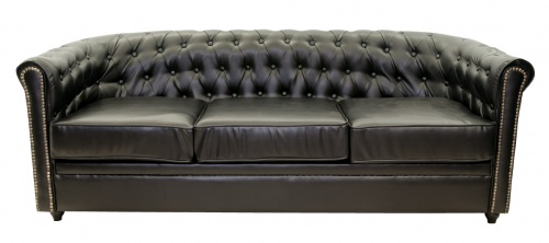 5KS24029-3-B Кожаный диван Karo black 3S