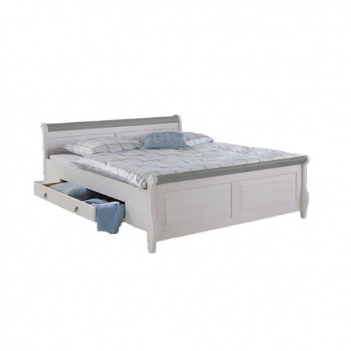 Кровать МАЛЬТА 160 с ящиками (серый)