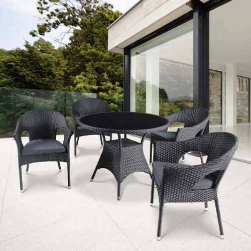 Комплект плетеной мебели T190A-1/Y97A Black 4Pcs