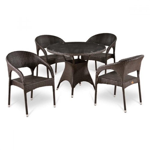 Комплект плетеной мебели T220CT/Y90C-W51 Brown 4Pcs