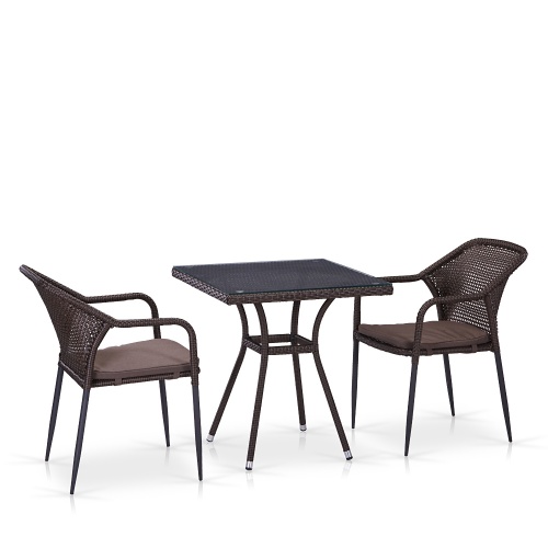 Комплект мебели из иск. ротанга T282BNT/Y35B-W2390 Brown (2+1)