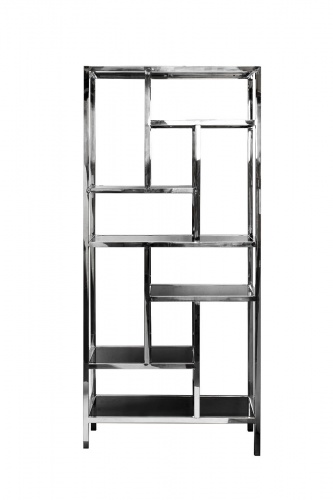 Стеллаж серебристый/черный