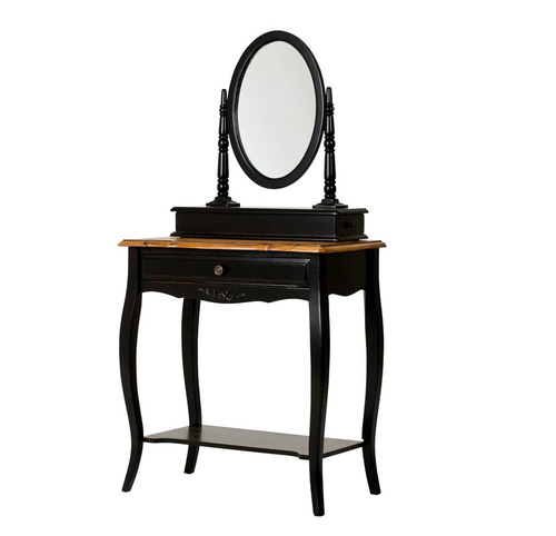 ST9321BLK Туалетный столик Leontina Black с зеркалом