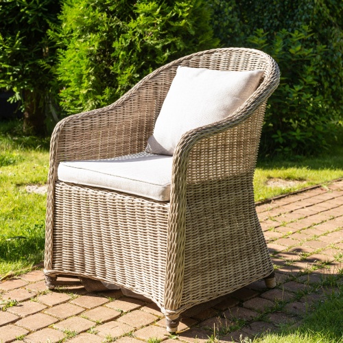 Кресло обеденное плетеное с подушкой GREVES (ГРЕВЕ)