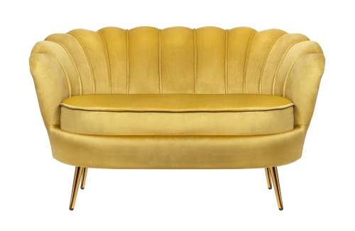 Двухместный диван Дизайнерский  диван ракушка Pearl double yellow желтый