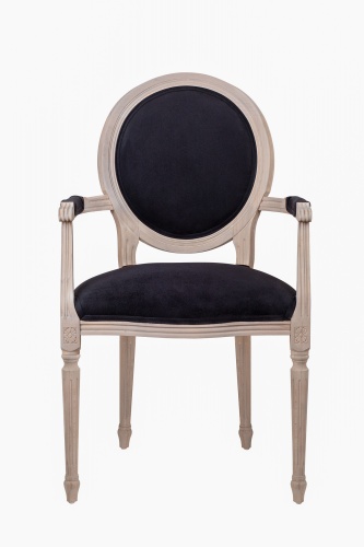 Стул с подлокотниками Delo arm black velvet