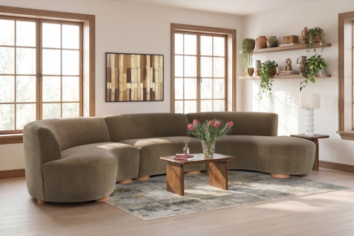 LaraRosa 3-секционный диван с шезлонгом