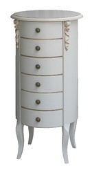 F6663 S06 Комод 6 ящиков круглый White Rose