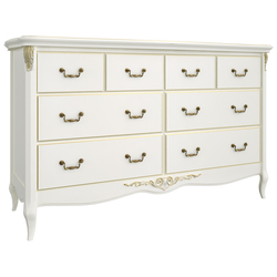 R134g Комод широкий 8 ящиков Romantic Gold