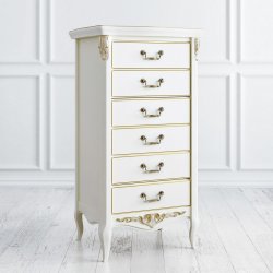 R108g Комод высокий 6 ящиков Romantic Gold