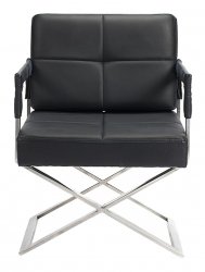 Кресло Aster X Chair кожа черное