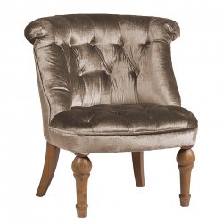 Кресло Sophie Tufted Slipper Chair серо-коричневое