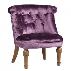 Кресло Sophie Tufted Slipper Chairикровелюр фиолетовое