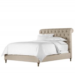 Кровать Chesterfield Fabric Sleigh Bed 160х200 бежевая