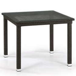 Стол из иск. ротанга T257A-W53-90x90 Brown
