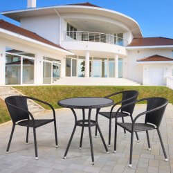 Комплект мебели из иск. ротанга T282ANS/Y137C-W53 Brown (3+1)