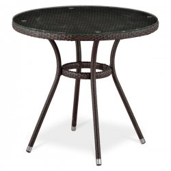 Стол из иск. ротанга T283ANT-W51-D80 Brown