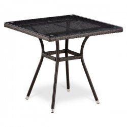 Стол из иск. ротанга T283BNT-W2390-80х80 Brown