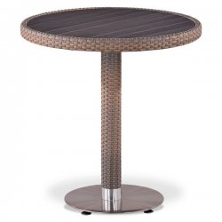 Стол из иск. ротанга T501DG-W1289-D70 Pale (декинг)
