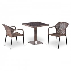 Комплект мебели из иск. ротанга T502DG/Y35G-W1289 Pale (2+1)