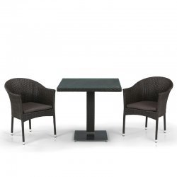Комплект мебели из иск. ротанга T605SWT/Y350B-W53/51 Brown (2+1)