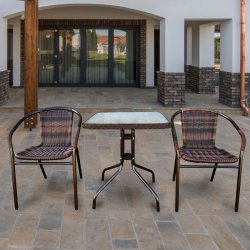 Комплект мебели Асоль-2B TLH-037B/073B-60х60 Brown (2+1)