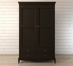 ST9327KR2BLK Шкаф двустворчатый Leontina Black с ящиками
