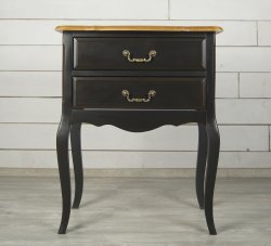 ST9306BLK Прикроватная тумба Leontina Black на 2 ящика