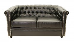 5KS24029-2-B Кожаный диван Karo black 2S