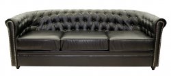 5KS24029-3-B Кожаный диван Karo black 3S