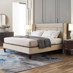 FB.BD.RIM.202 Кровать с решеткой RIMINI отделка шпон махагон F, ткань Anyzo-40