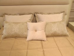FB.PL.TX.14 Roma Комплект покрывало, плед, 5 подушек TEXTILE стежка квадрат