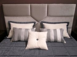 FB.PL.TX.16 Forli Комплект покрывало, плед, 5 подушек TEXTILE стежка квадрат