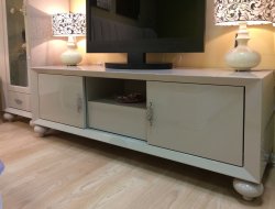 FB.TV.PL.191 ТВ тумба PALERMO отделка бежево-серый глянцевый лак Khaki