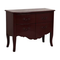 Комод малый с 4-мя ящиками Colours glossy wine colour