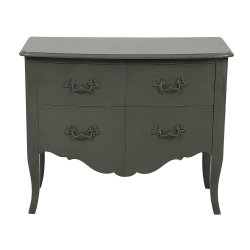 Комод малый с 4-мя ящиками Colours glossy grey green