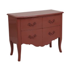 Комод малый с 4-мя ящиками Colours glossy antique pink