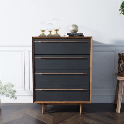 Комод Bruni Black на четыре ящика