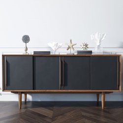 Комод Bruni Black четыре дверки