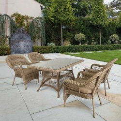 Комплект плетеной мебели T130Bg/Y130Bg-150x90 Beige/Beige 4Pcs