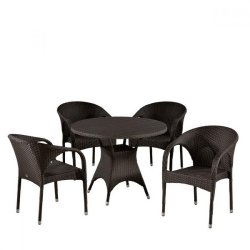 Комплект плетеной мебели T190AD/Y290B-W52 Brown 4Pcs