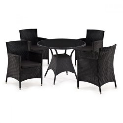 Комплект плетеной мебели T190A-1/Y189 Black 4Pcs
