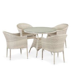 Комплект плетеной мебели T190A/Y350A-W85-D90 Latte 4Pcs