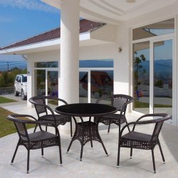 Комплект плетеной мебели T220C/Y32 Brown 4Pcs