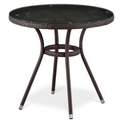 Плетеный стол T283ANT-W51-D80 Brown