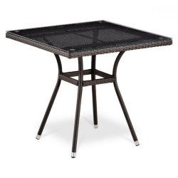 Плетеный стол T283BNT-W2390-80х80 Brown