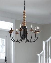 Люстра Fabrice-Black/Natural, Ashley Furniture